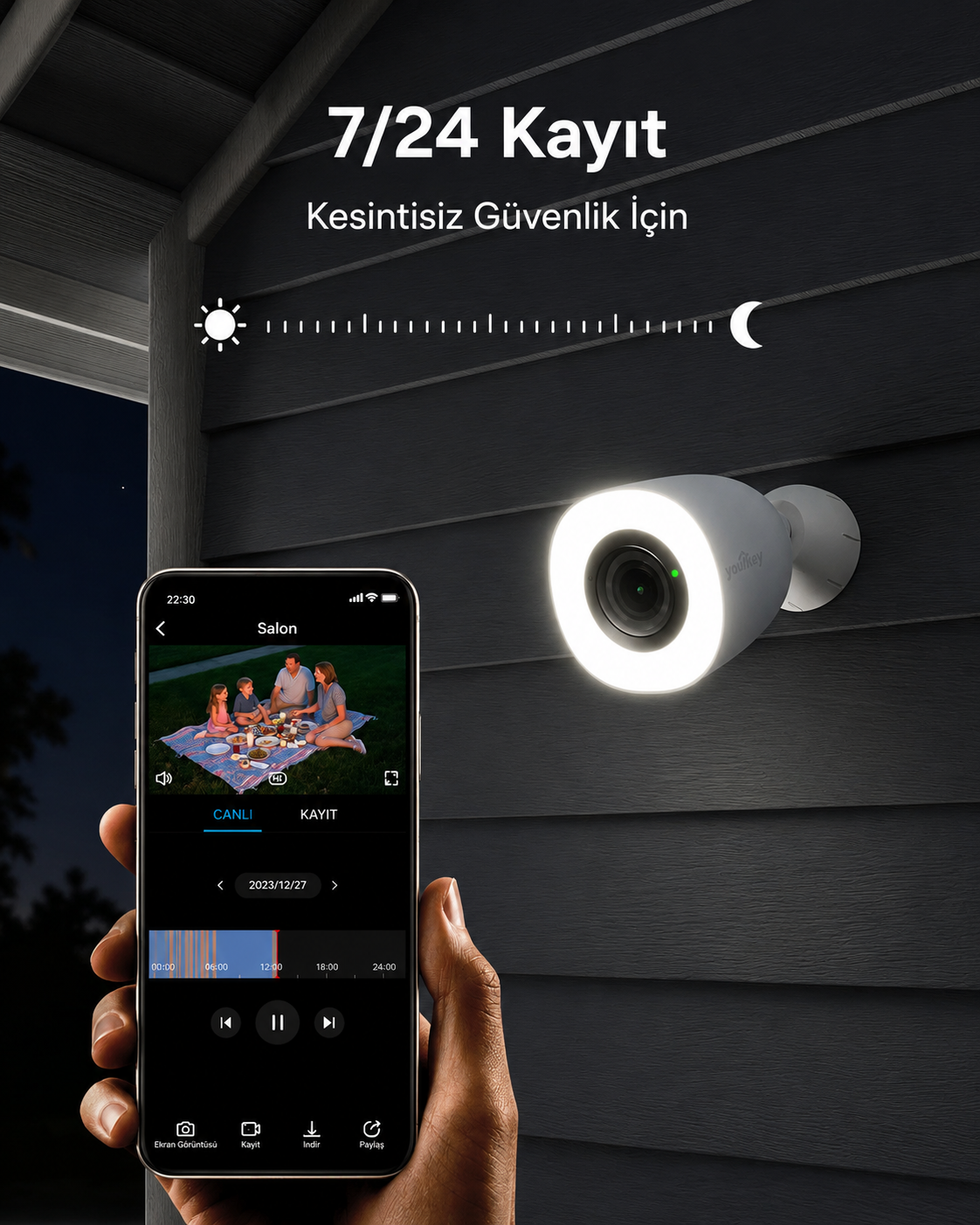 Youkey P320 2.5K Dış Mekan Güvenlik Kamerası