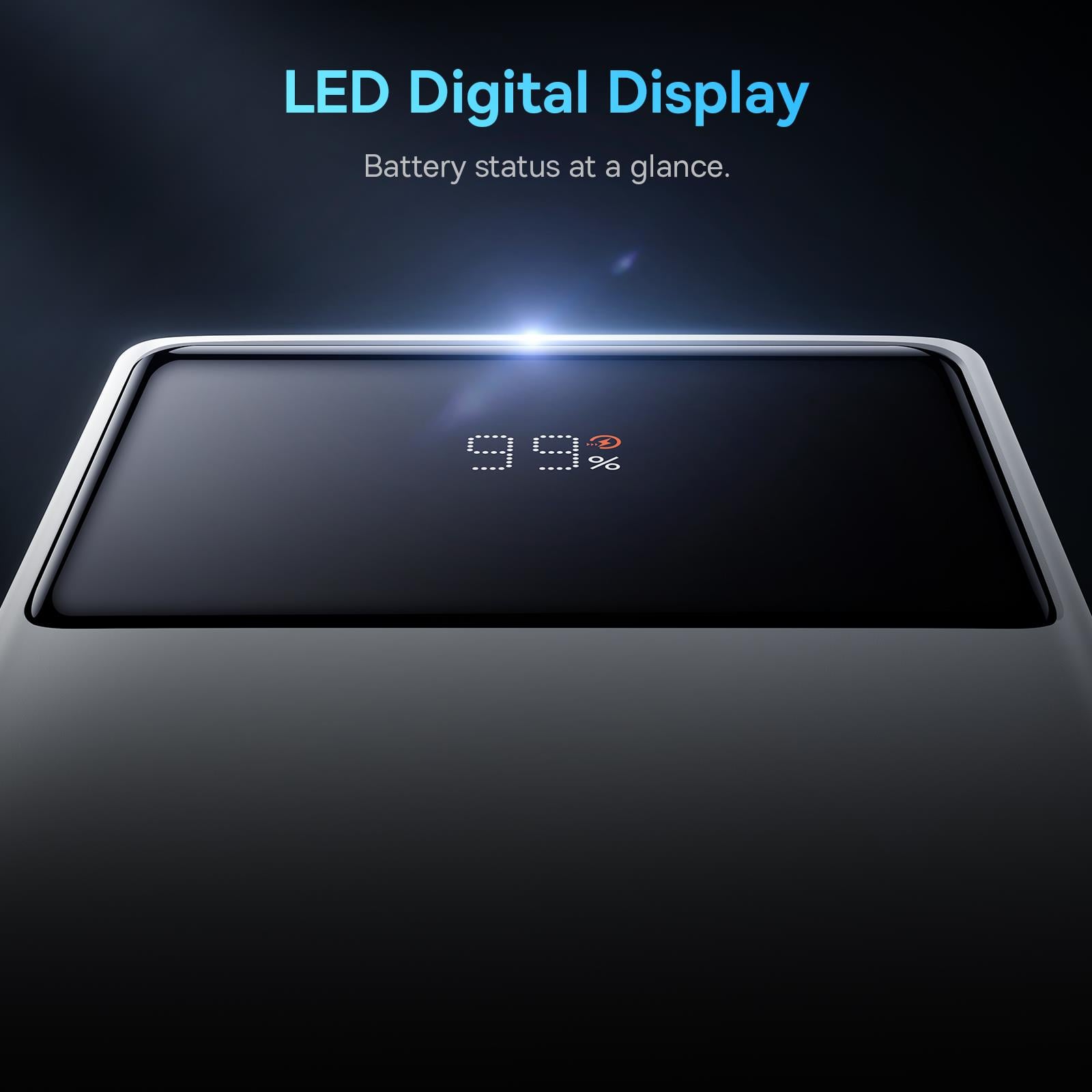 Baseus Star-Lord Overseas Edition 22.5W 10.000 mAh Dijital Ekranlı Powerbank - Beyaz