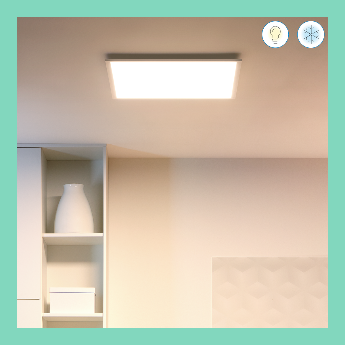 Wiz Beyaz Akıllı Sıva Üstü RGB Kare Panel Tavan Armatürü 36W