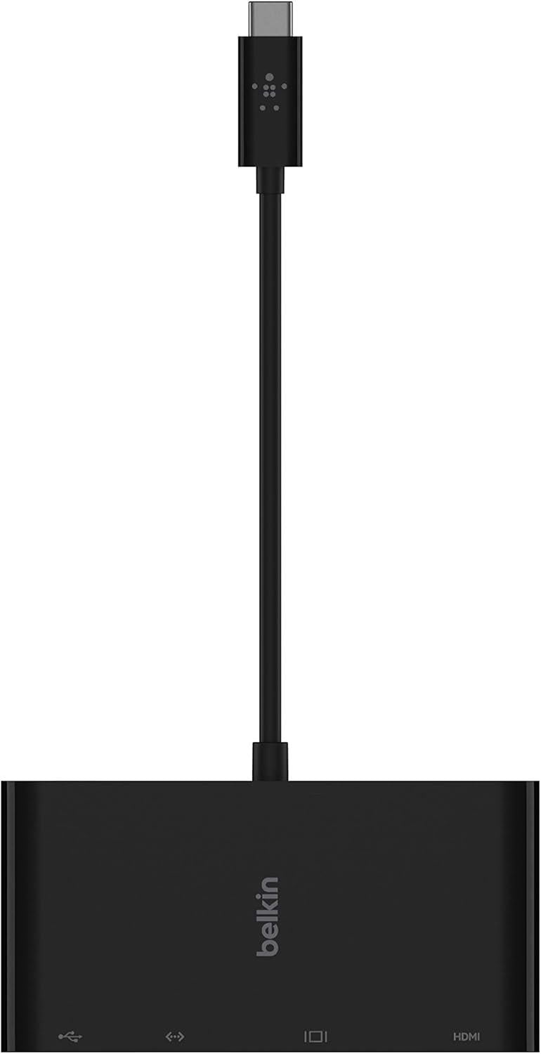 Belkin USB-C Multimedia Adaptörü VGA, 4K HDMI, USB 3.0, Ethernet Bağlantı Noktalı USB-C Hub