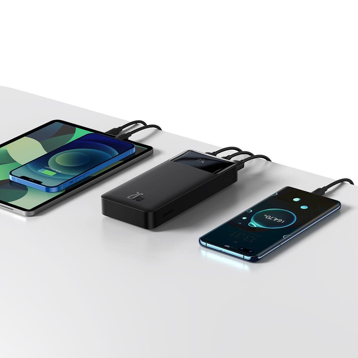 Baseus Bipow Overseas Edition Dijital Ekranlı 20W 20.000 mAh Powerbank - Siyah
