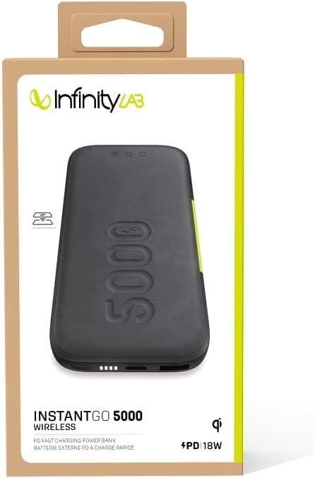 Infinitylab by Harman - InstantGo Wireless Powerbank, 5000 mAh, Siyah