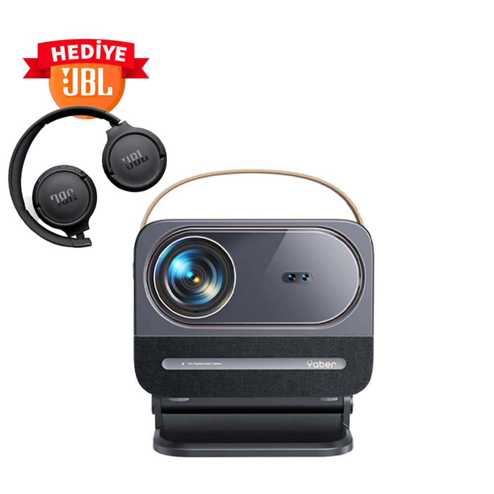 Yaber U12 Full HD Projeksiyon 700 Lümen, JBL 520 BT Hediyeli