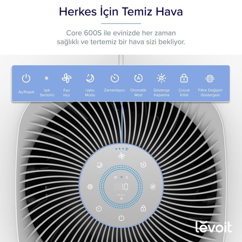 Levoit Core 600S Pro Akıllı Hava Temizleme Cihazı