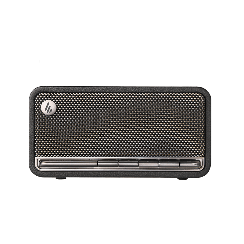 Edifier MP230 20W RMS Bluetooth 5.0 Retro Tasarımlı Taşınabilir Kablosuz Hoparlör – Ahşap Kabin, AUX/USB-C/TF Kart - Retro Siyah