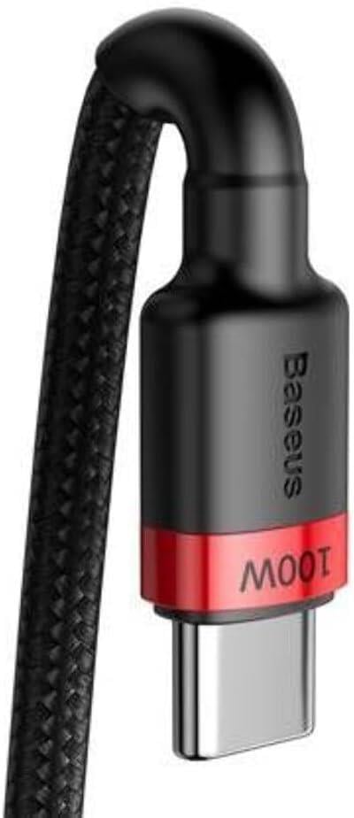 Baseus Cafule PD2.0 100W Flash Şarj Type-C to Type-C Kablo (20V 5A)2m Kırmızı+Siyah CATKLF-AL91