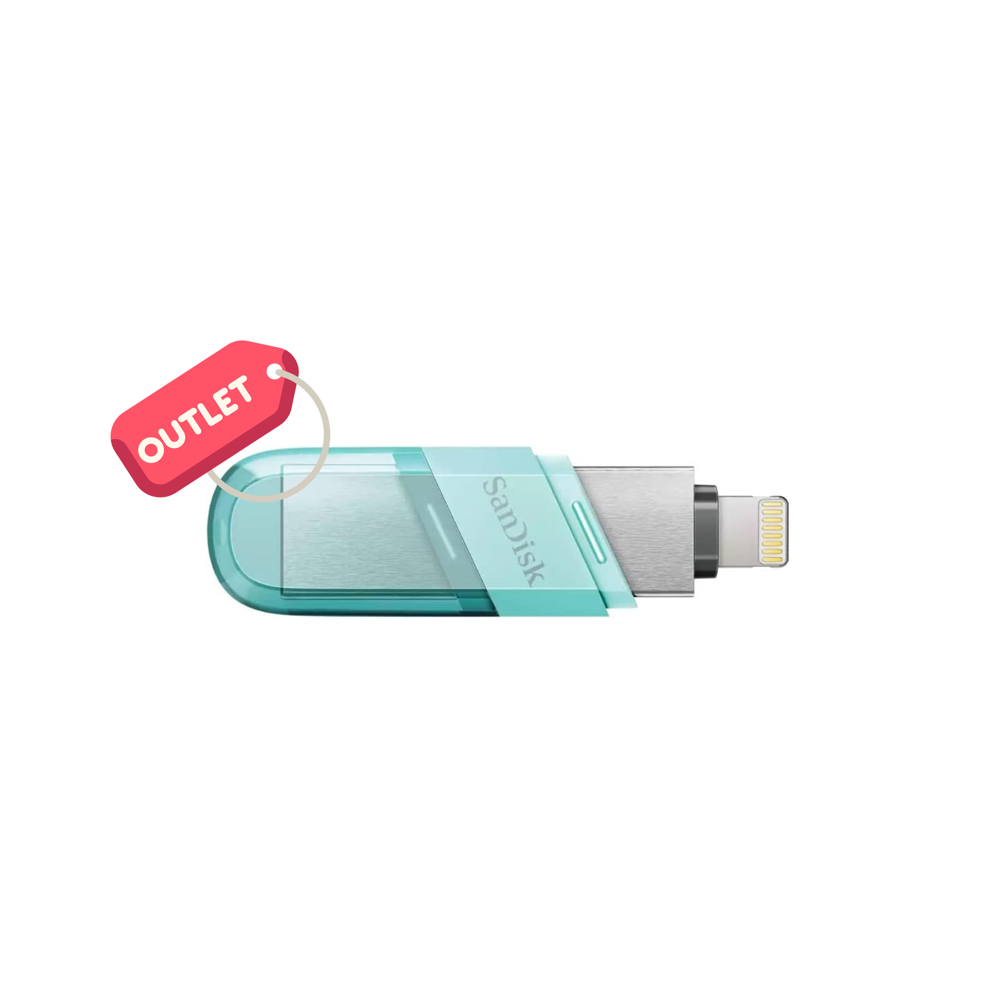 OUTLET SanDisk iXpand Flash Drive Flip 128GB, Mint Color