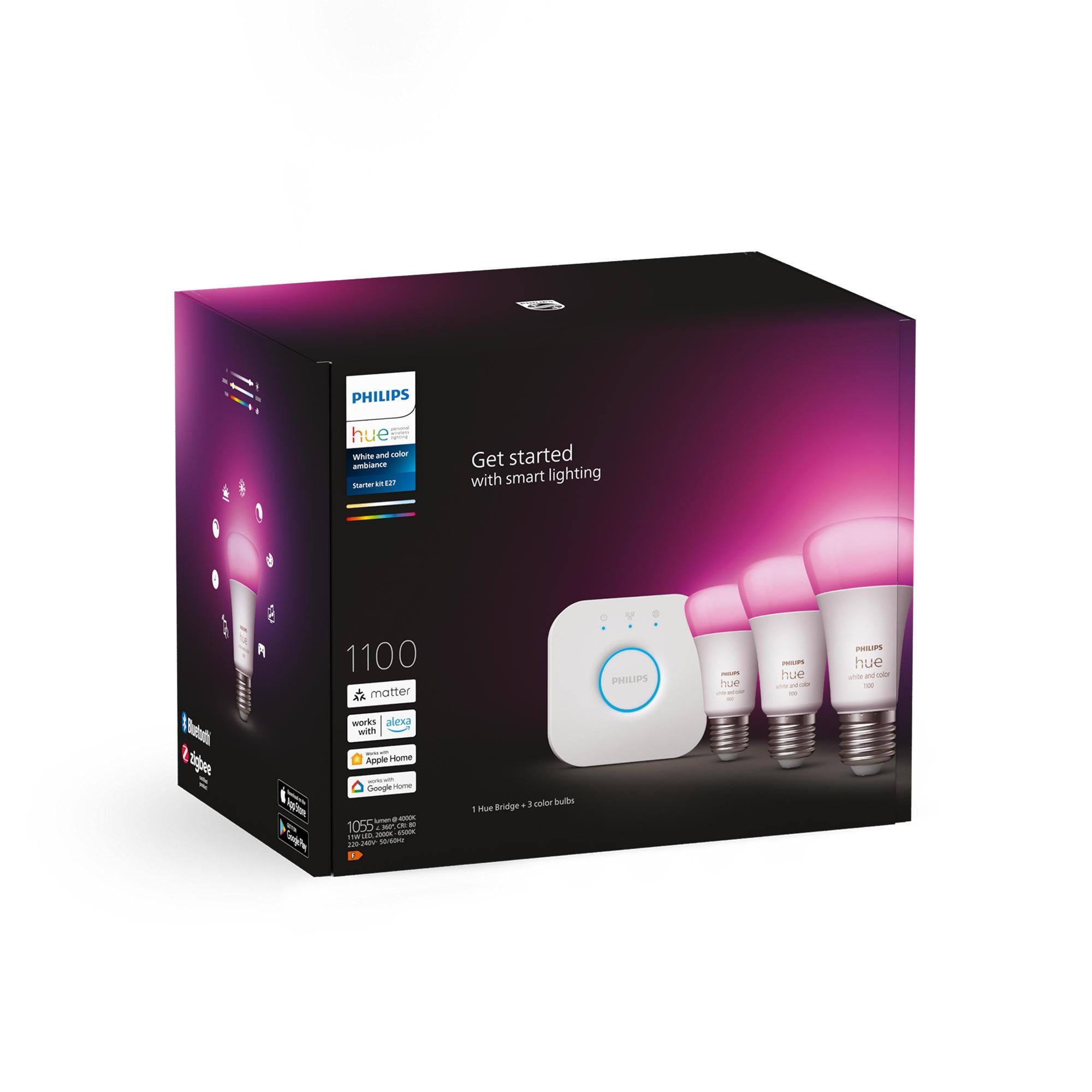 Philips HueWCA 9W E27 Renkli Akıllı Ampul 3'lü Başlangıç Seti