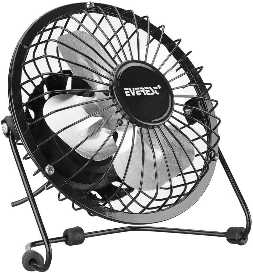 EVEREST Siyah EFN-487 6 MASAÜstü METAL USB FAN