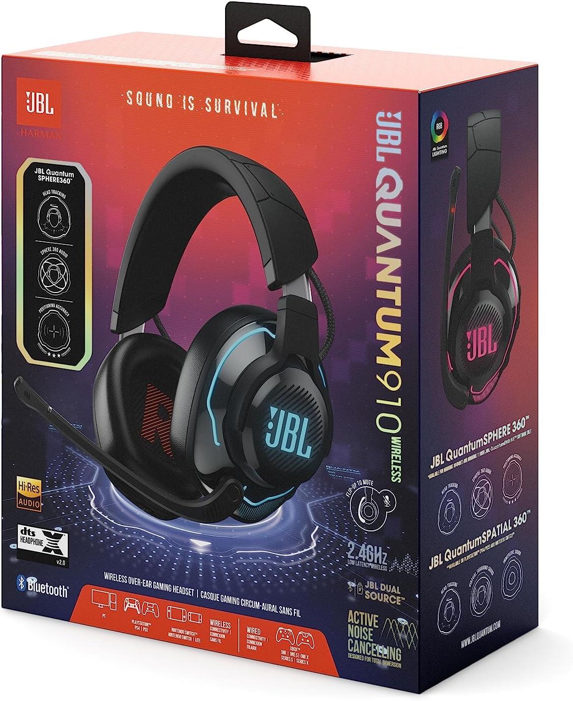 JBL Quantum 910, Gaming Kulaklık, Kablosuz - Siyah