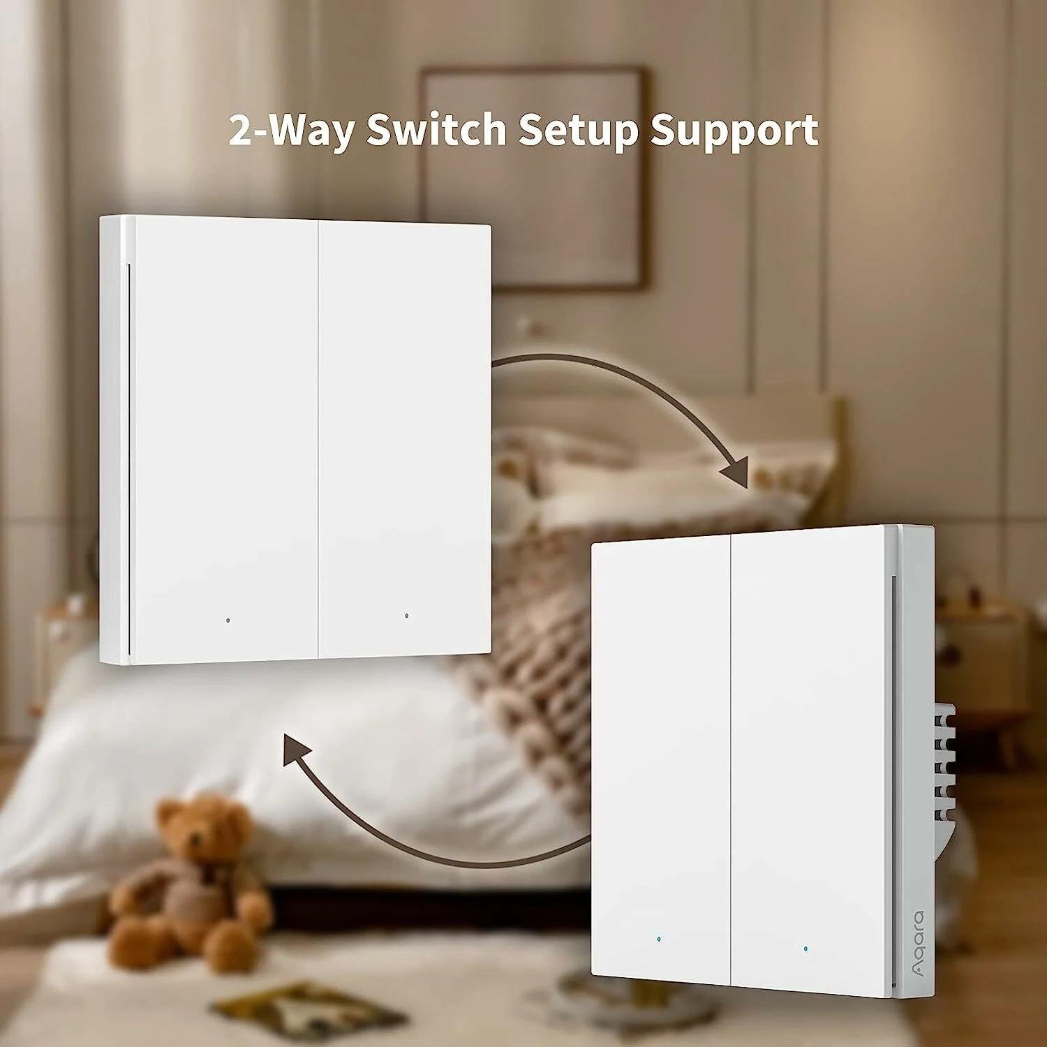 Aqara Akıllı İkili Anahtar H1 WRS-R02 (Apple Home Destekli)