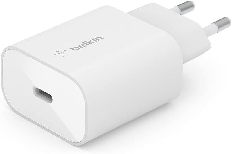 Belkin 25W USB-C PD PPS Şarj Adaptörü, Hızlı Şarj Özellikli - Beyaz