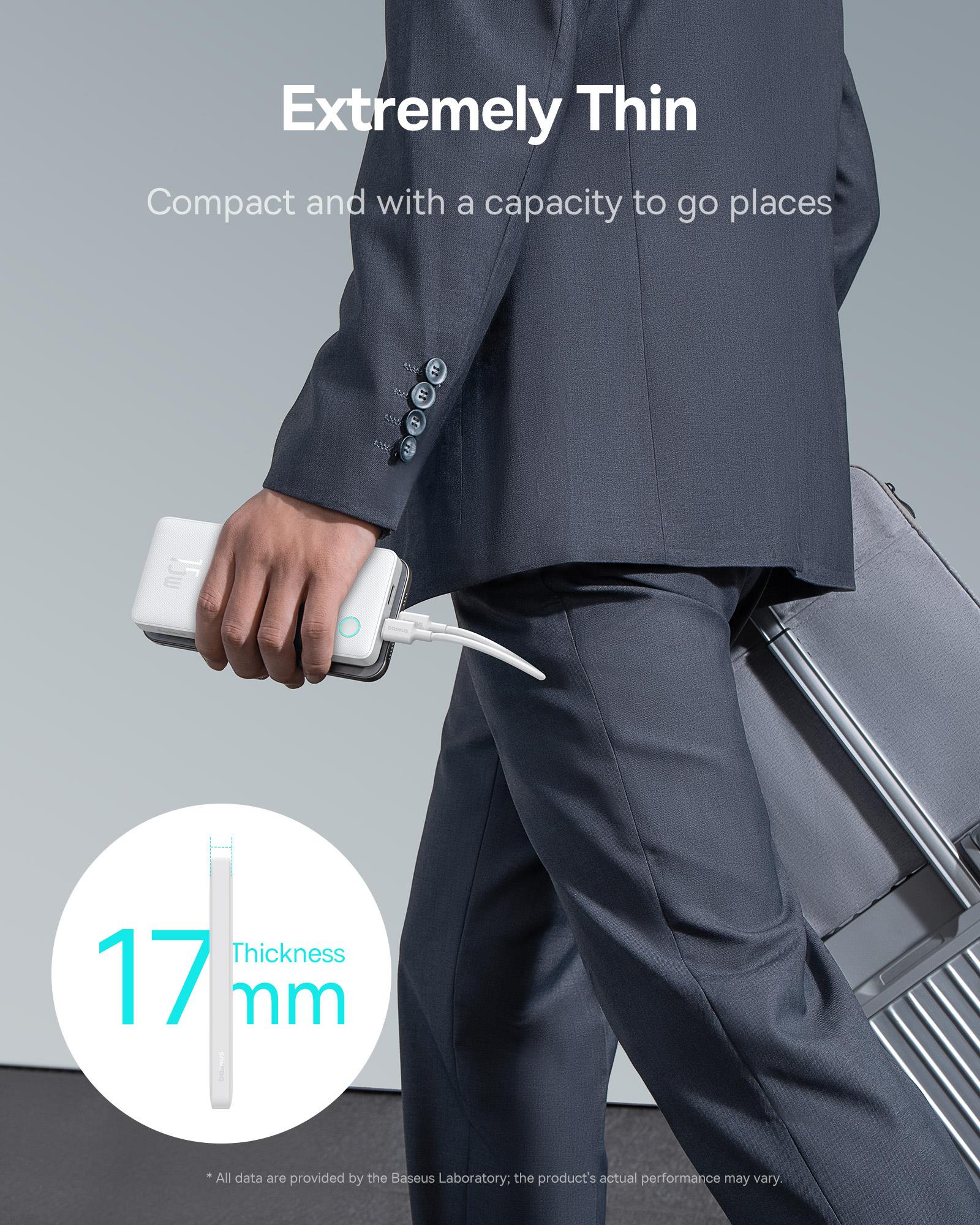 Baseus Airpow Lite Power 10.000mAh 15W Powerbank-Beyaz