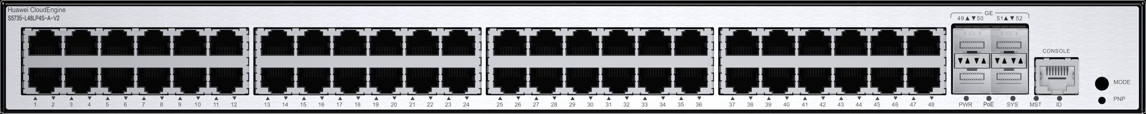 10/100/1000Base-T 48 port 4 x GE SFP portlu switch