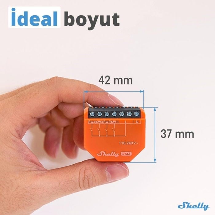 Shelly i4 Gen3 Akıllı 4 Kanallı Sahne Kontrol Rölesi