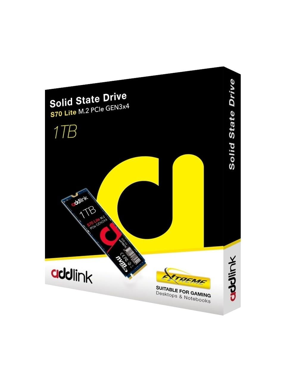  S70 Lite 1TB 3200/2600 Mb/s M.2 Pcıe GEN3X4 Nvme SSD AD1TBS70LTM2P 1 S70 Lite 1TB 3200/2600 Mb/s M.2 Pcıe GEN3X4 Nvme SSD AD1TBS70LTM2P 2 Addlink S70 Lite 1TB 3200/2600 Mb/s M.2 Pcıe GEN3X4 Nvme SSD AD1TBS70LTM2P