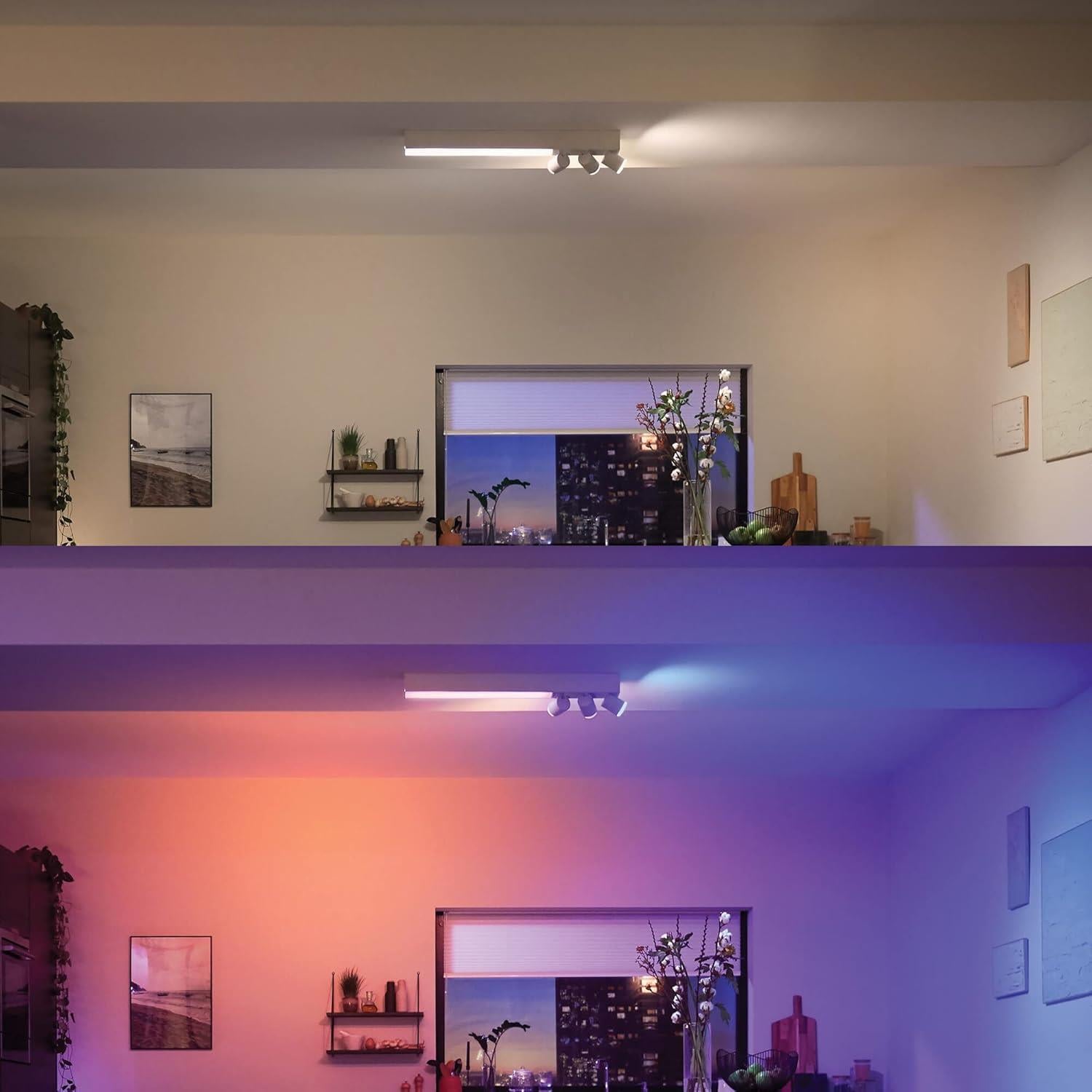 Philips Hue Centris Renkli 3'lü Spot Tavan Lambası, Beyaz