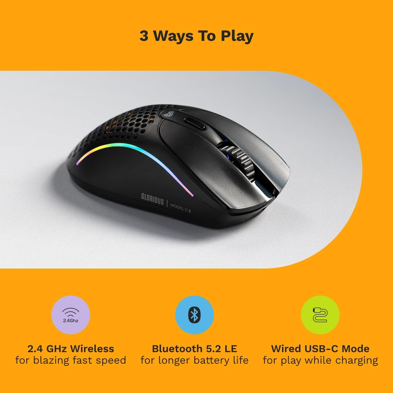 Glorious Model D 2 Mini Kablosuz Gaming Mouse - Mat Siyah