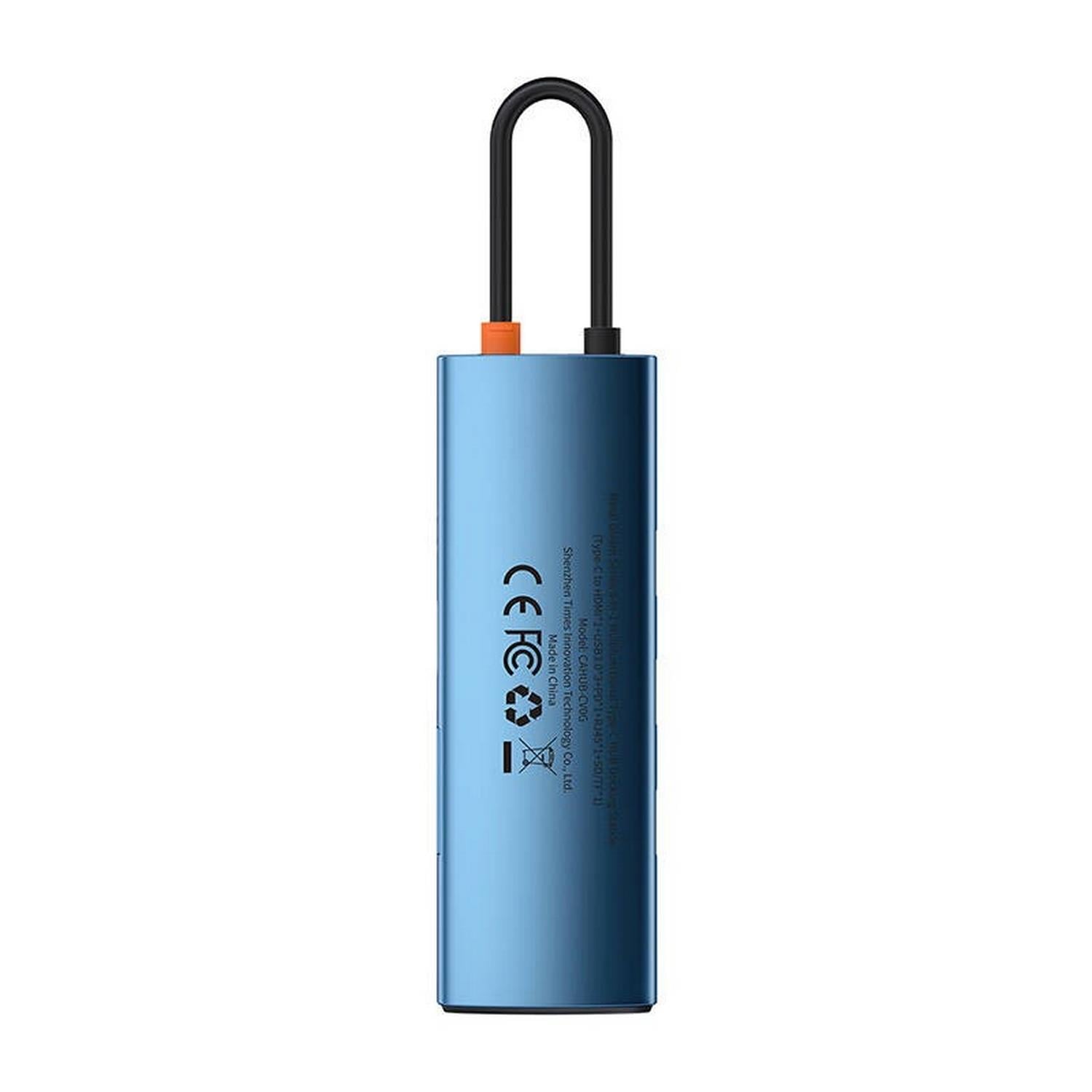 Baseus Metal Gleam Type-C HUB 8in1 USB-C to 3x USB 3.0 + HDMI + USB-C PD 4K 