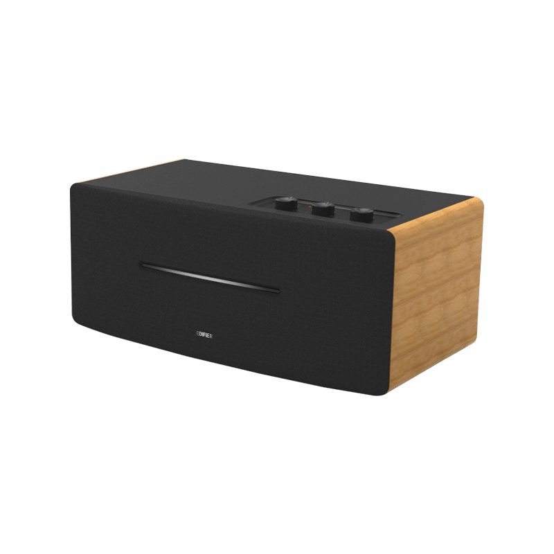Edifier D12 70W RMS Bluetooth 5.0 Entegre Masaüstü Stereo Hoparlör – RCA/AUX Girişli, Uzaktan Kumandalı - Kahverengi