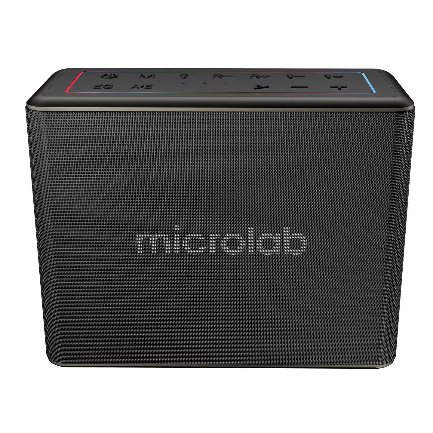 MICROLAB M60 Vega 15000mAh Batarya 10W*2 + 40W*2 100W 2 Wireless Mikrofonlu Siyah Gri Usb + Tf Kart