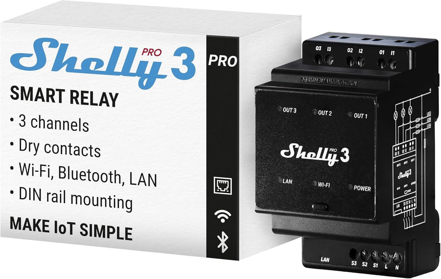 Shelly Pro 3 Akıllı Röle