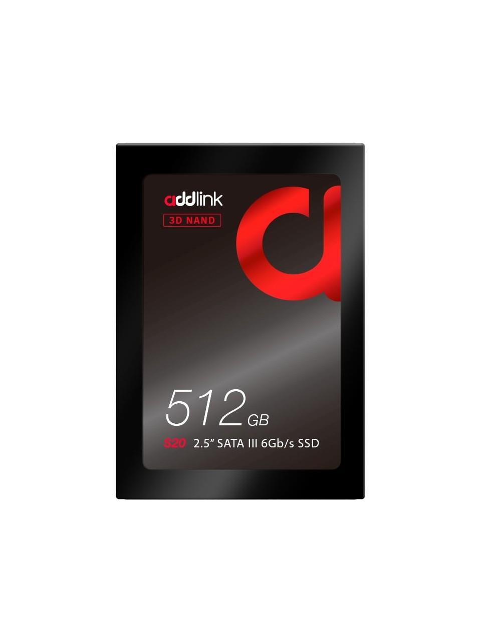 Addlink 512GB 500-450 MB/s 2.5” SATA III SSD AD512GBS20S3S