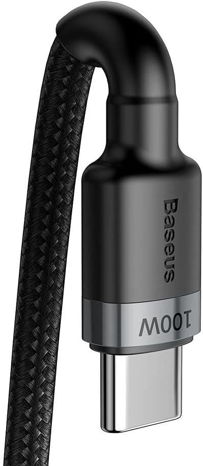 Baseus Cafule PD2.0 100W Flash Şarj Type-C to Type-C Kablo (20V 5A) 2m Gri+Siyah CATKLF-ALG1