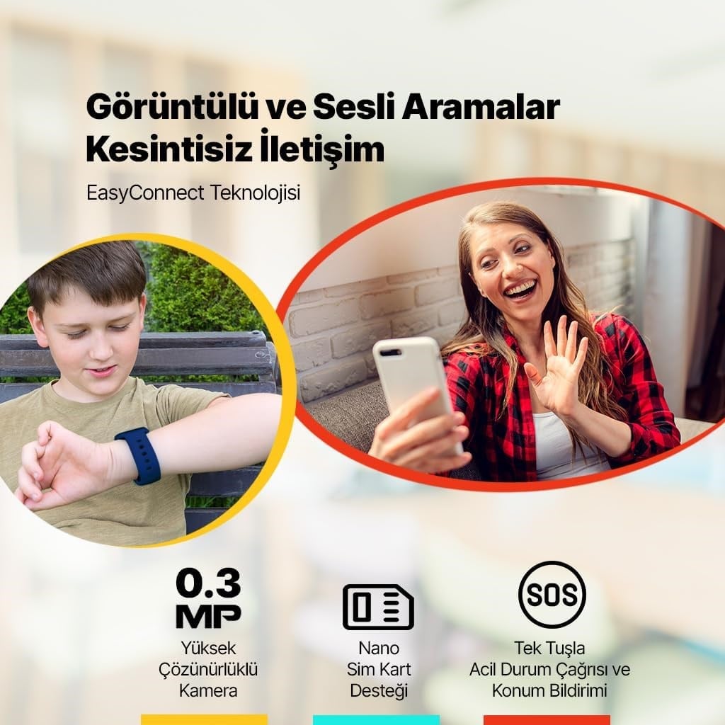 Ttec Kidi GPS 4G Sim Kartlı Akıllı Çocuk Saati Panter Siyahı 2KSW02