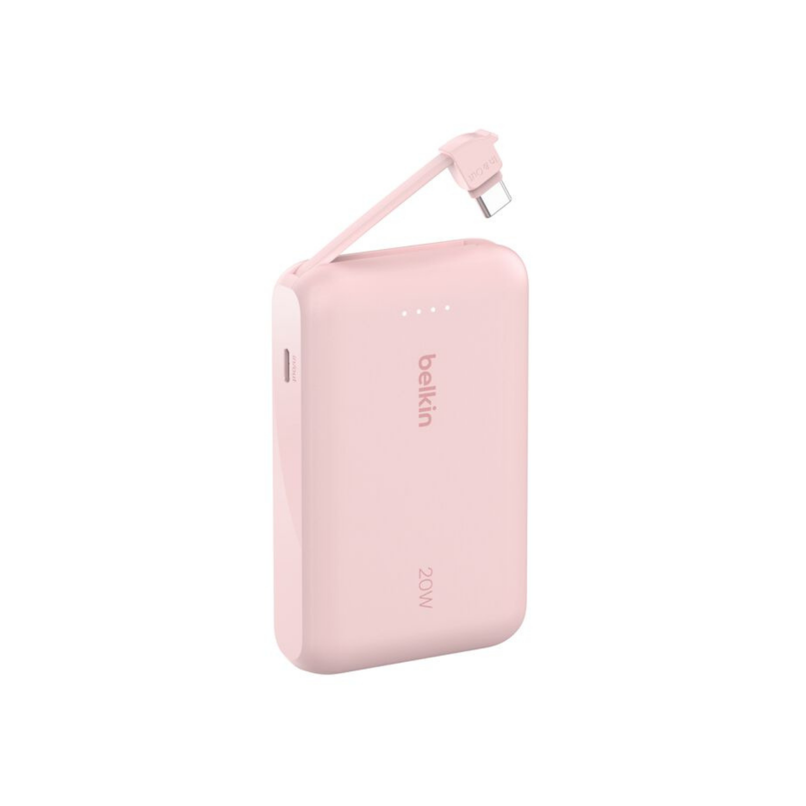 Belkin BoostCharge Powerbank, Entegre Type-C Kablolu 10K PD 20W, Pembe