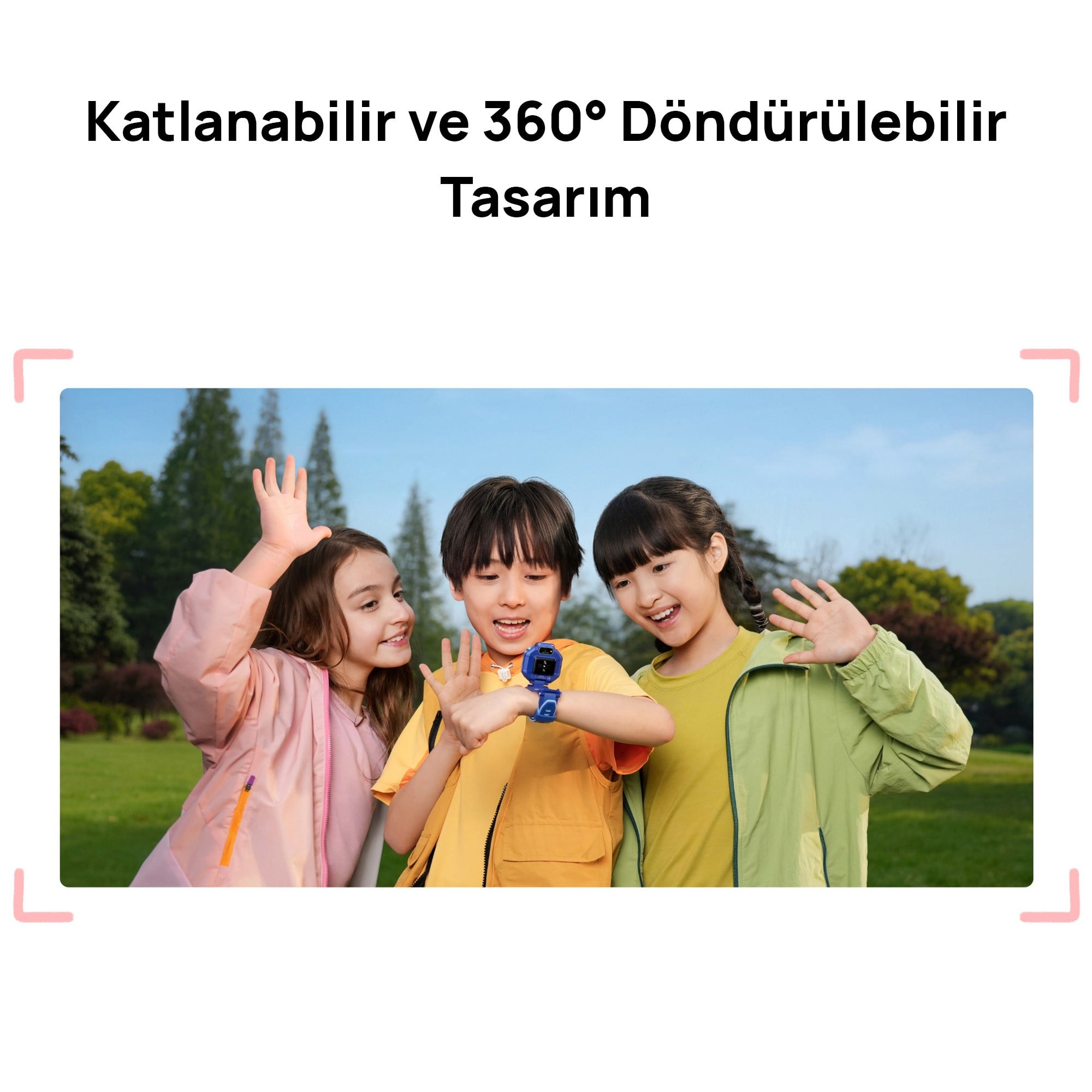 Huawei Watch Kids X1 Akıllı Çocuk Saati - Pembe, 360° Dönen Çift Kamera, HD Görüşme, Hassas Konum Takibi, 3 Yıl Garantili