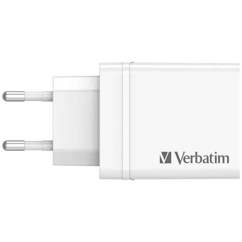 Verbatim 49701 CHR-30 30W 4 Bağlantı Noktalı USB Duvar Şarj Cihazı - Beyaz 1 x USB-C PD 20W / 1 x U