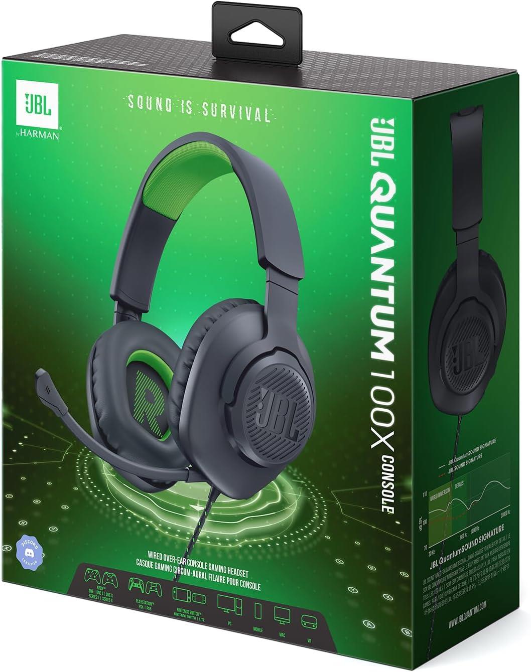 JBL Quantum 100 Xbox,Gaming Kulaklık,Siyah Yeşil