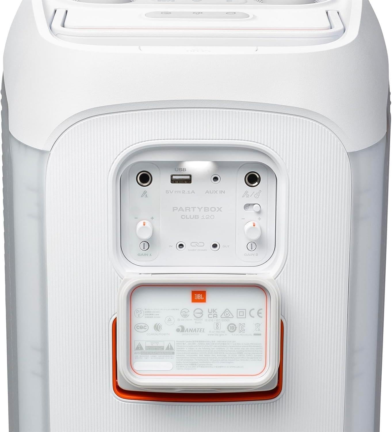 JBL Partybox Club120 Beyaz Bluetooth Hoparlör ve Partybox Mikrofon