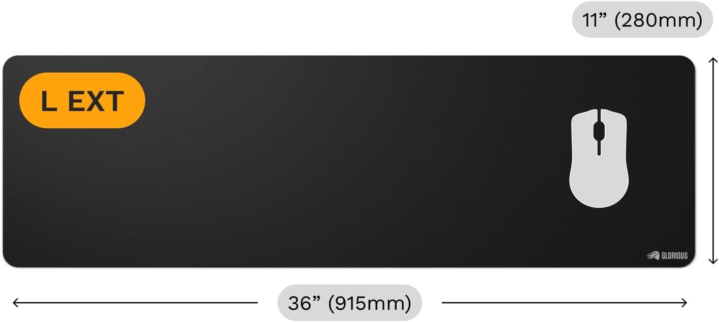 Glorious Mouse Pad 2 Geniş Uzun Siyah