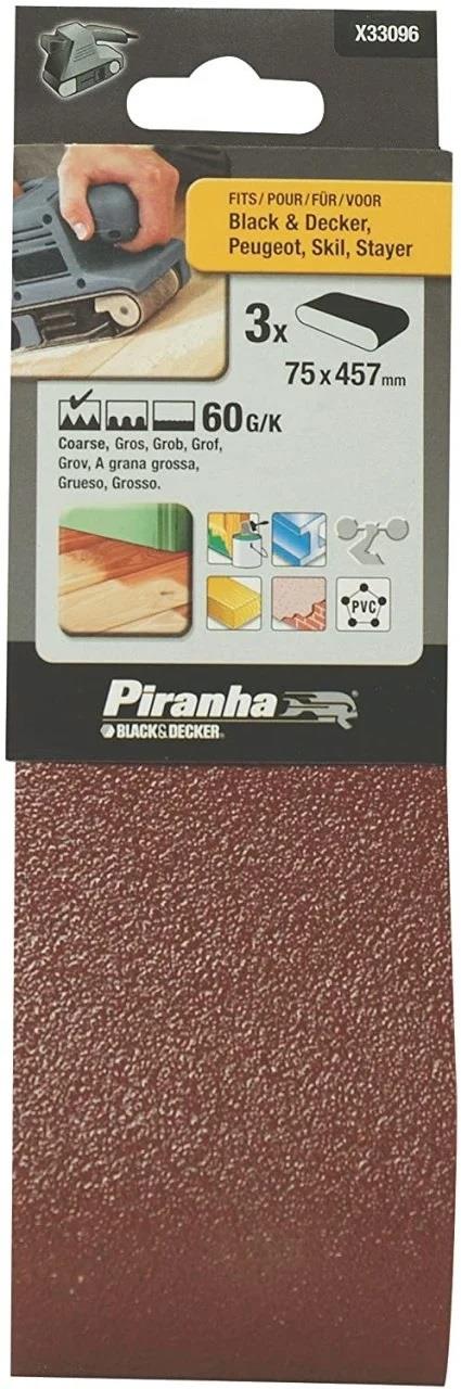 Black&Decker X33096 60G Tank Zımpara Kayışı 75x457 mm