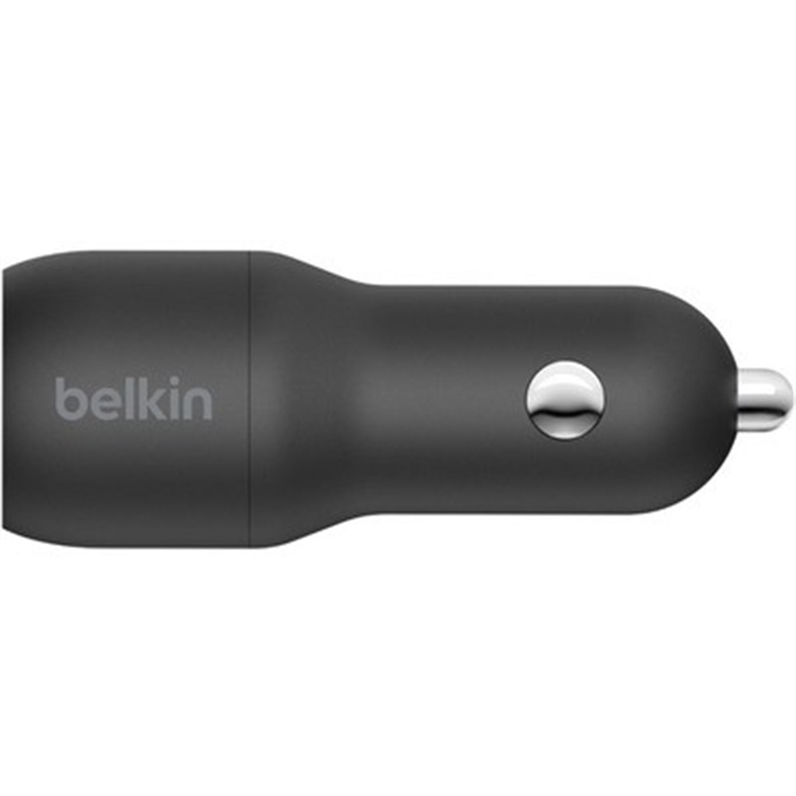 Belkin 24w Hızlı Araç Şarj Cihazı 2 Port Usb Siyah + Apple Lightning Kablo