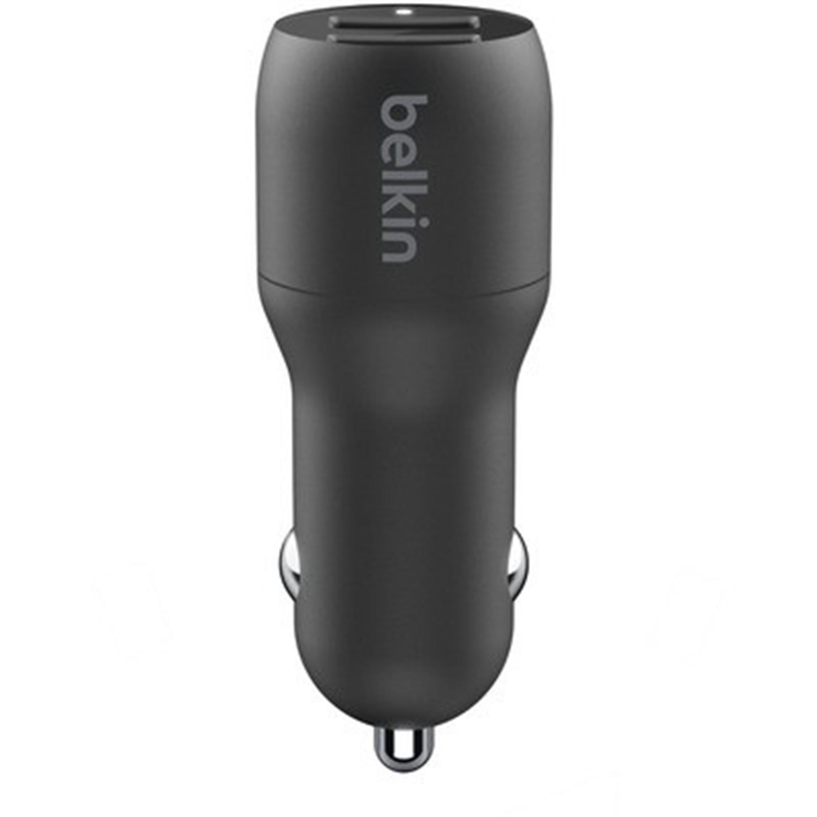 Belkin 24w Hızlı Araç Şarj Cihazı 2 Port Usb Siyah + Apple Lightning Kablo