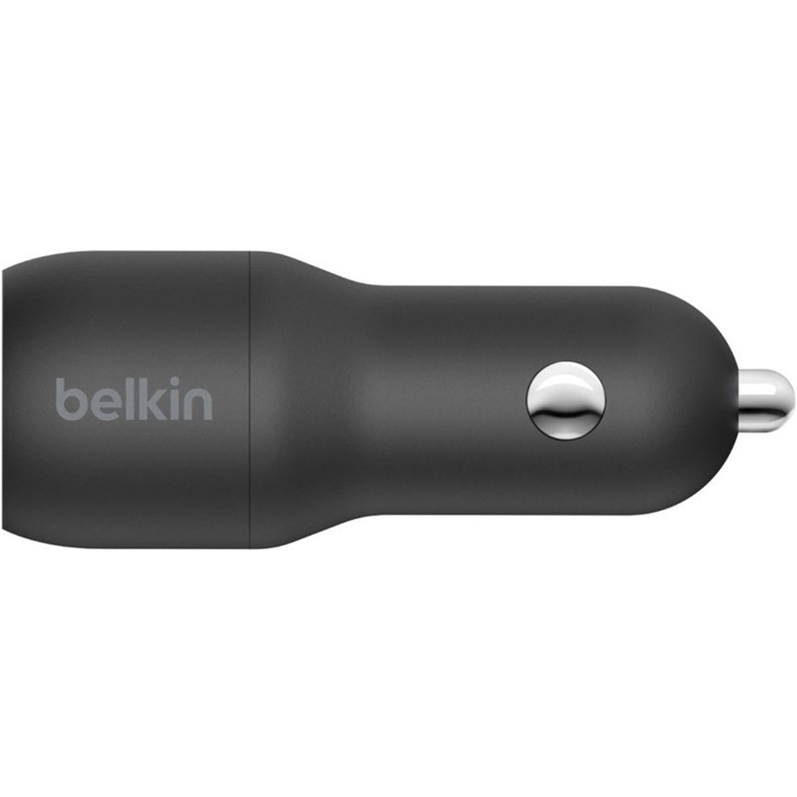 Belkin 24w Hızlı Araç Şarj Cihazı 2 Port Usb Siyah + Apple Lightning Kablo