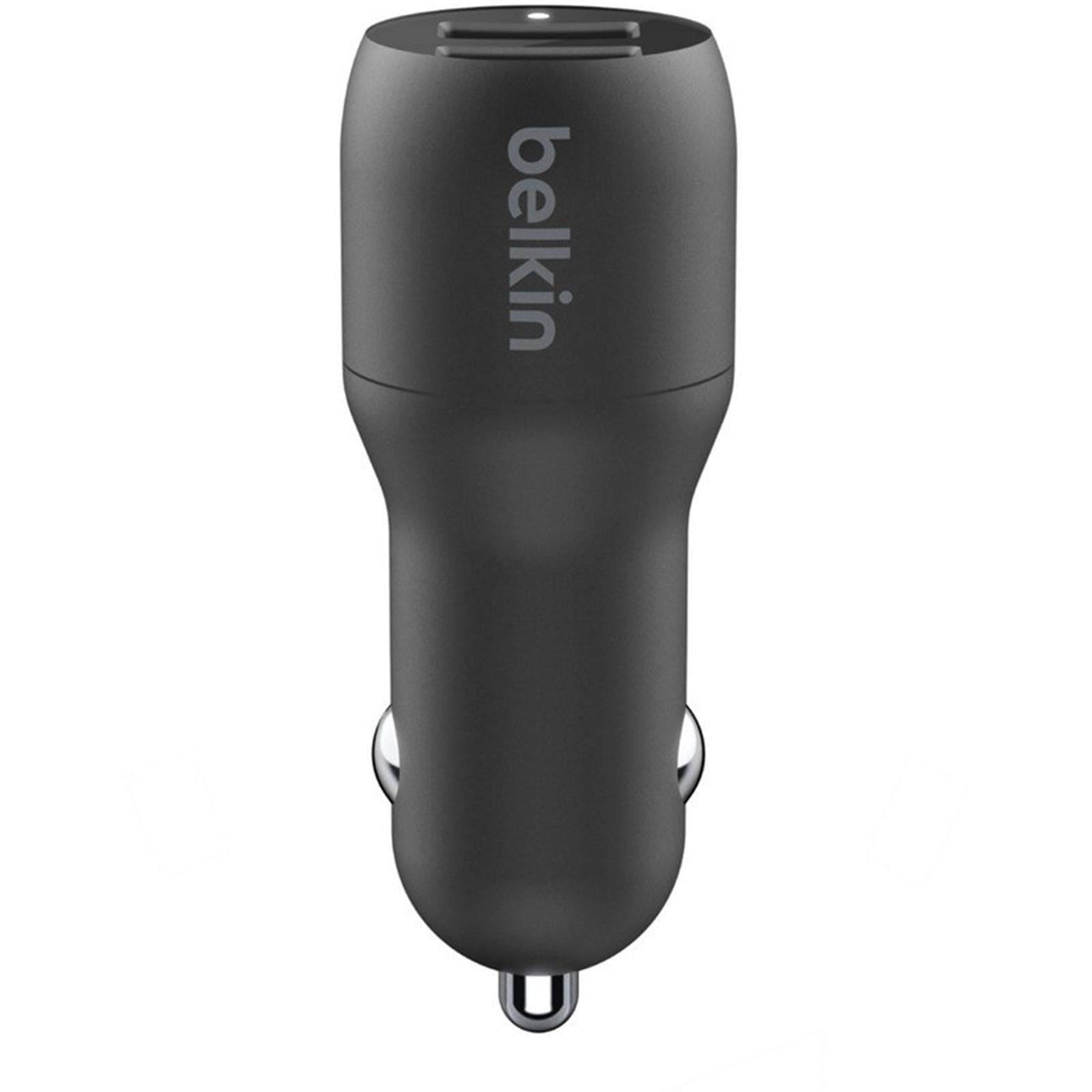Belkin 24w Hızlı Araç Şarj Cihazı 2 Port Usb Siyah + Apple Lightning Kablo