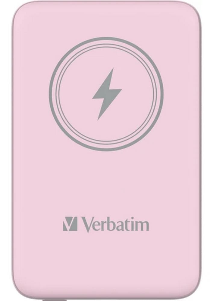 Verbatim Magsafe 10000 Mah Manyetik Kablosuz Powerbank Verbatim 10000MAH Manyetik Kablosuz Şarj - Pembe
