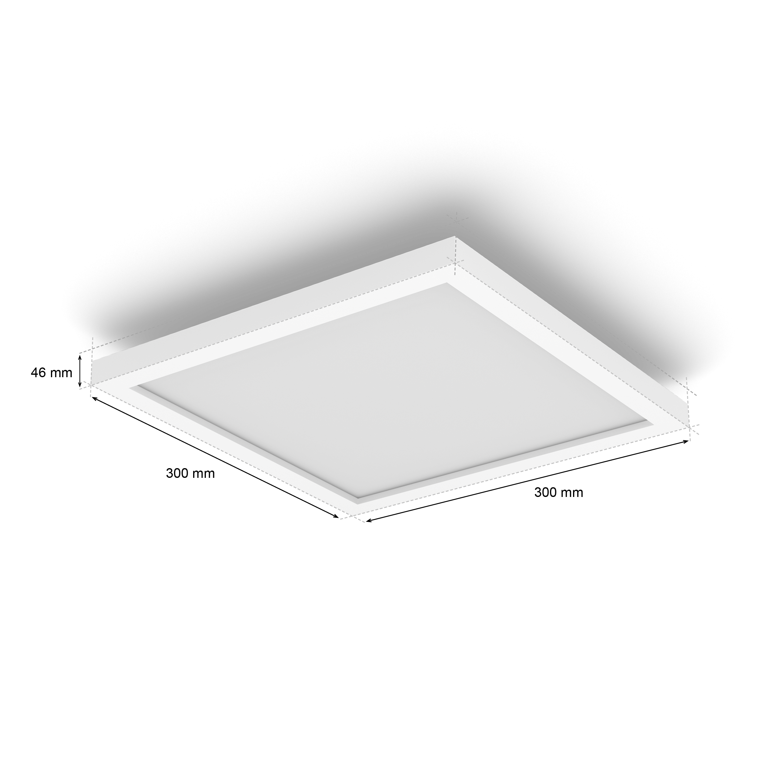 Philips Hue Surimu Beyaz Sıva Üstü RGB Akıllı LED Kare Panel Tavan Armatürü 25x25cm  1760 Lumen