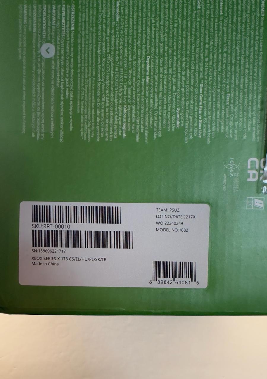 OUTLET Microsoft Xbox Series X 1TB Oyun Konsolu (Microsoft Türkiye Garantili)