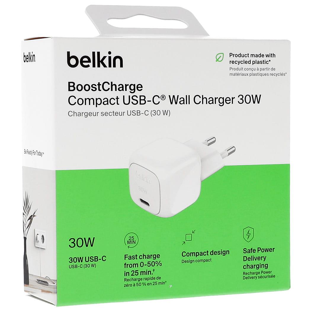 Belkin Boost Compact USB-C PD 3.1 30W Şarj Cihazı, Beyaz