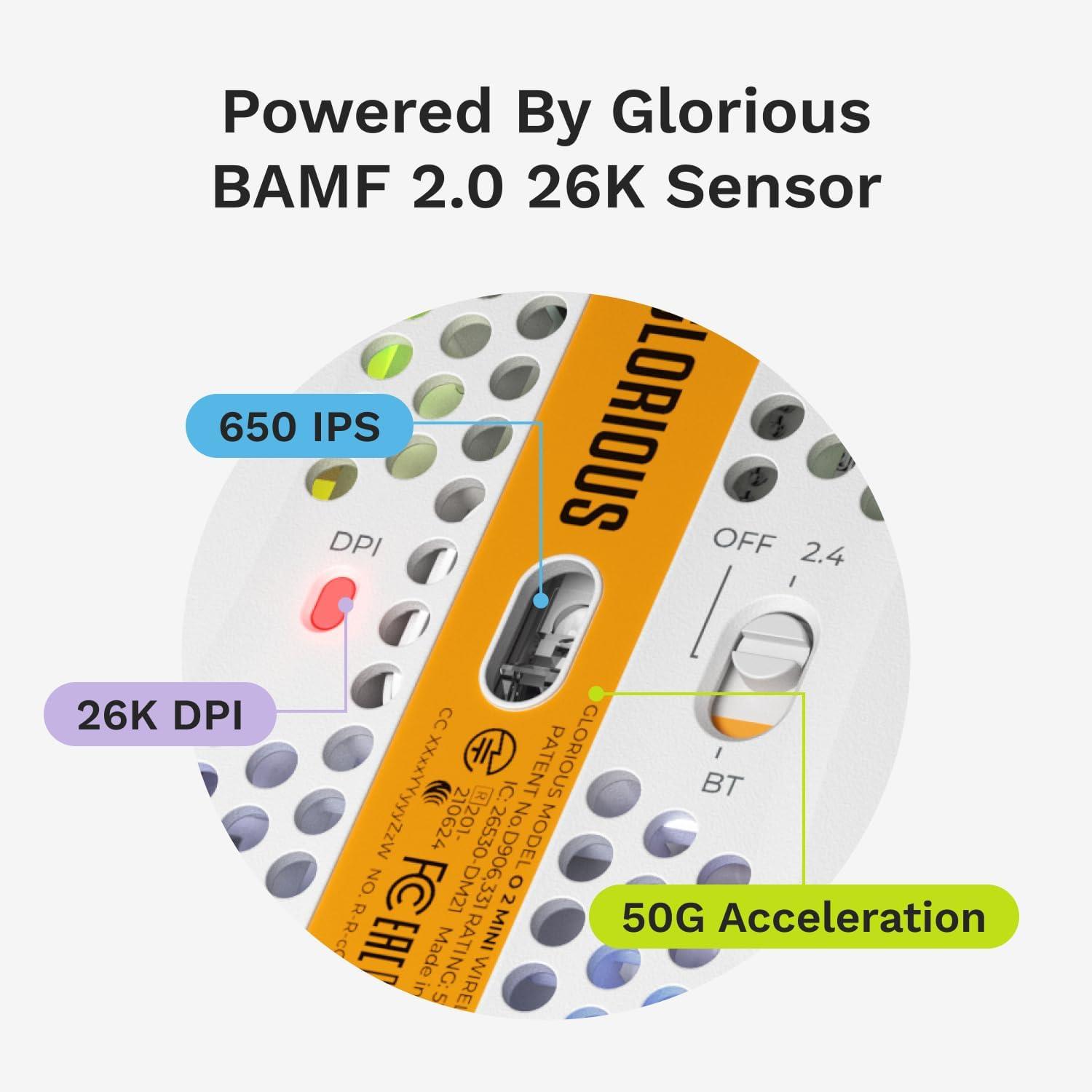 Glorious Model O 2 Mini Kablosuz Gaming Mouse - Mat Beyaz