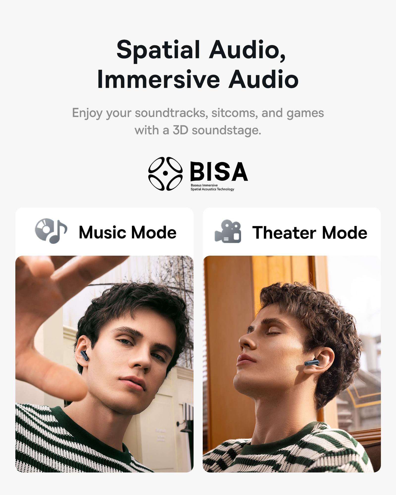 Baseus Bowie M2s Pro Hybrid ANC, Kablosuz Kulaklık, Beyaz