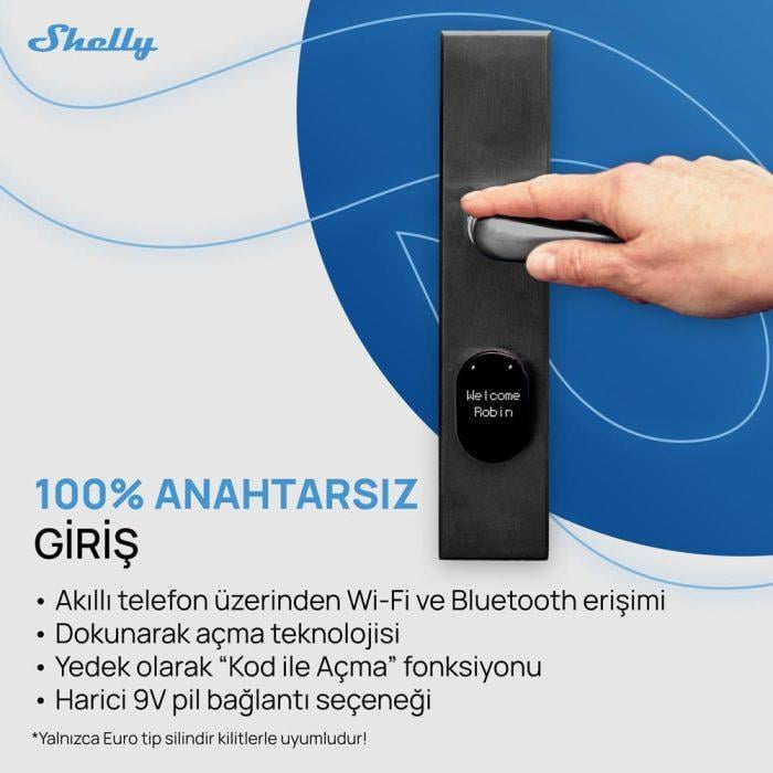 LOQED Touch Akıllı Kapı Kilidi Siyah Edition