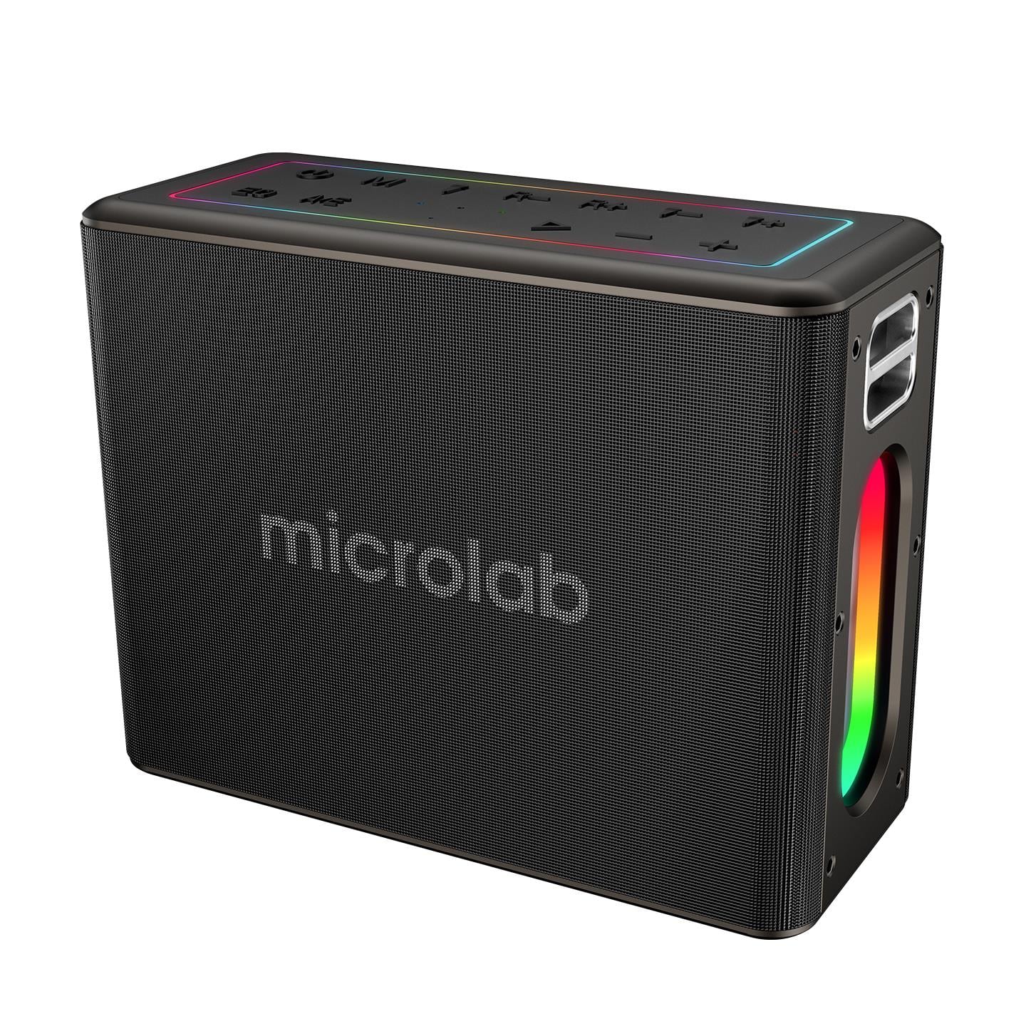 MICROLAB M60 Vega 15000mAh Batarya 10W*2 + 40W*2 100W 2 Wireless Mikrofonlu Siyah Gri Usb + Tf Kart