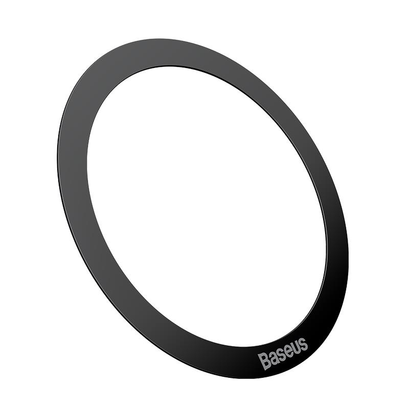 Baseus Manyetik Kablosuz Şarj Aleti Manyetik Metal Halka Çıkartma 2 Parça, MagSafe Çıkartma Halkası, Siyah