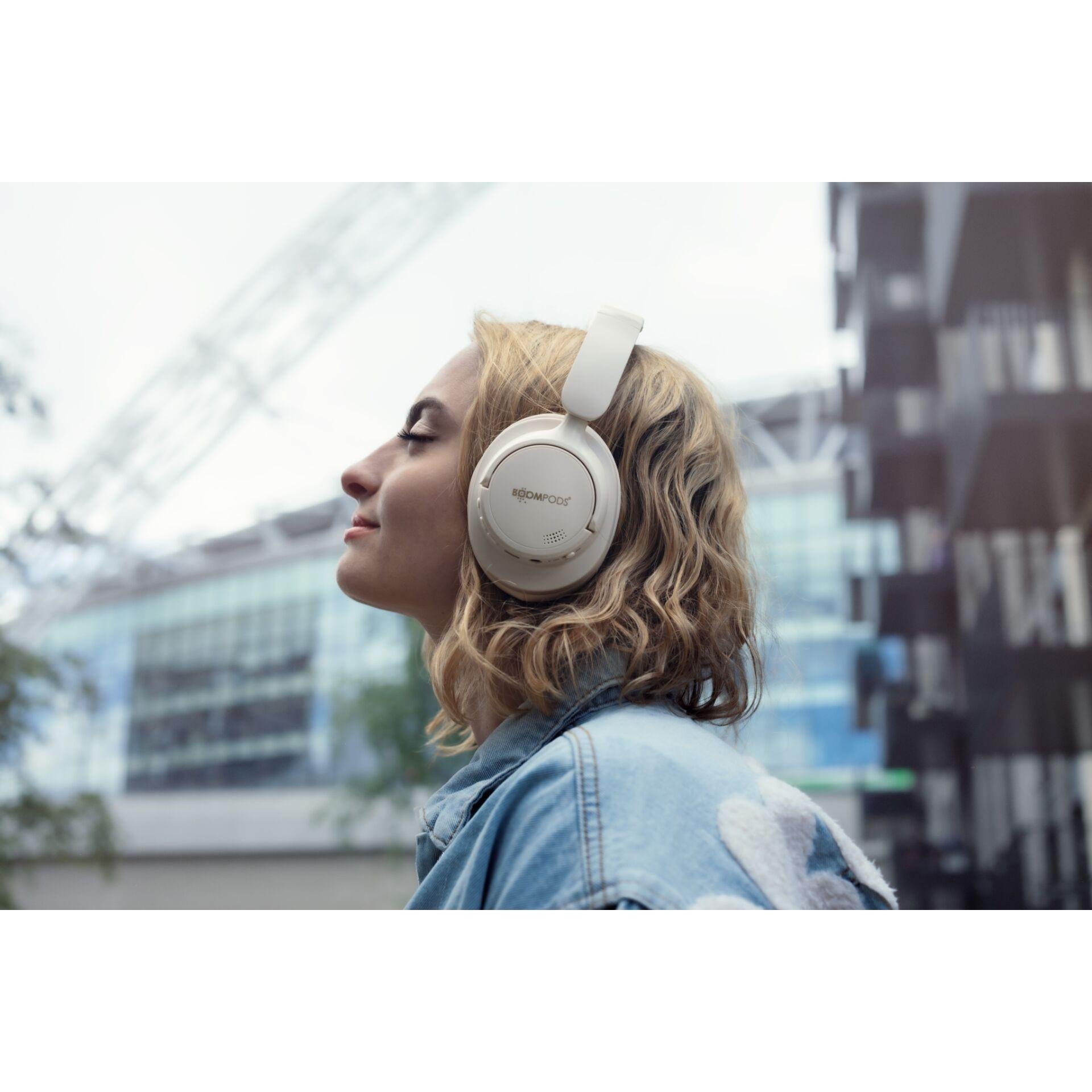 Boompods Headpods ANC+, Bluetooth Kulaküstü Kulaklık, Kum Beji